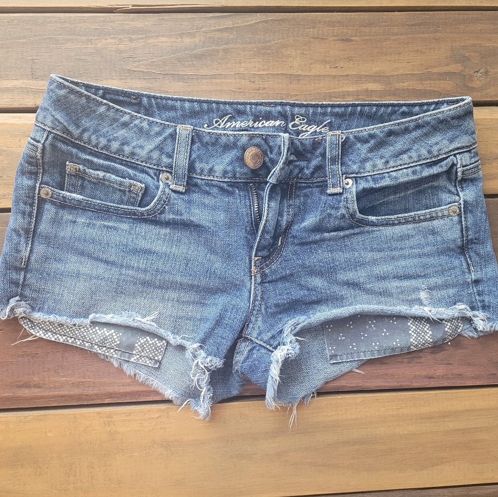 American Eagle Low Rise Denim Shorts